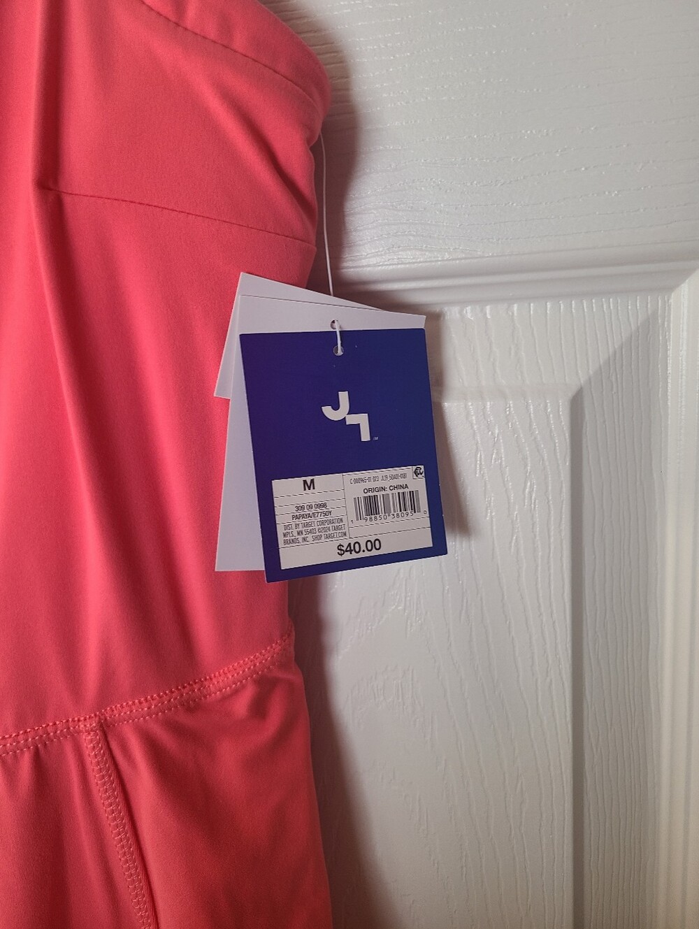 NWT Joylab Coral Pink Tank Dress - Sleeveless Athletic Tennis Dress - Picture 3 of 4
